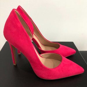 Hot Pink Suede Pumps